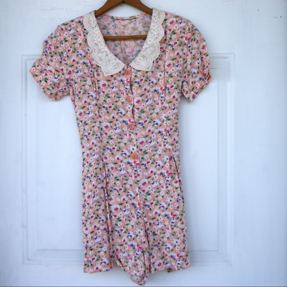 Vintage Kids Floral Romper